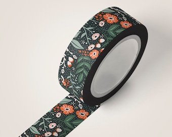 Wicked Wildflowers - Emerald - Washi Tape