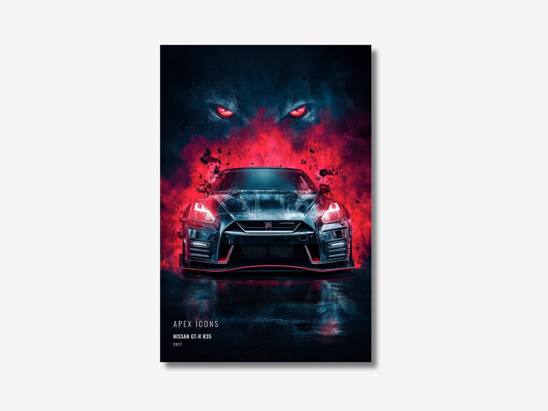 Nissan GT-R R35 Poster Printable, Supercar Wall Art, JDM Car Poster ...