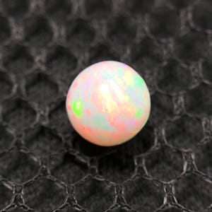 2.0 Cts Natural Ethiopian Opal Sphere, 7x80 MM Loose Multi fire Cabochon,Untreated Genuine Ring size Gem