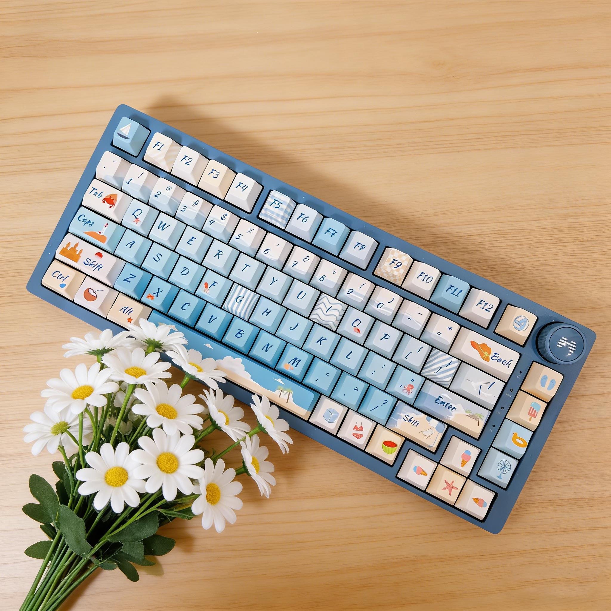 120+ Pcs Coastal Summer Beach Gaming Keycap Set, Cherry, XDA & MOA ...
