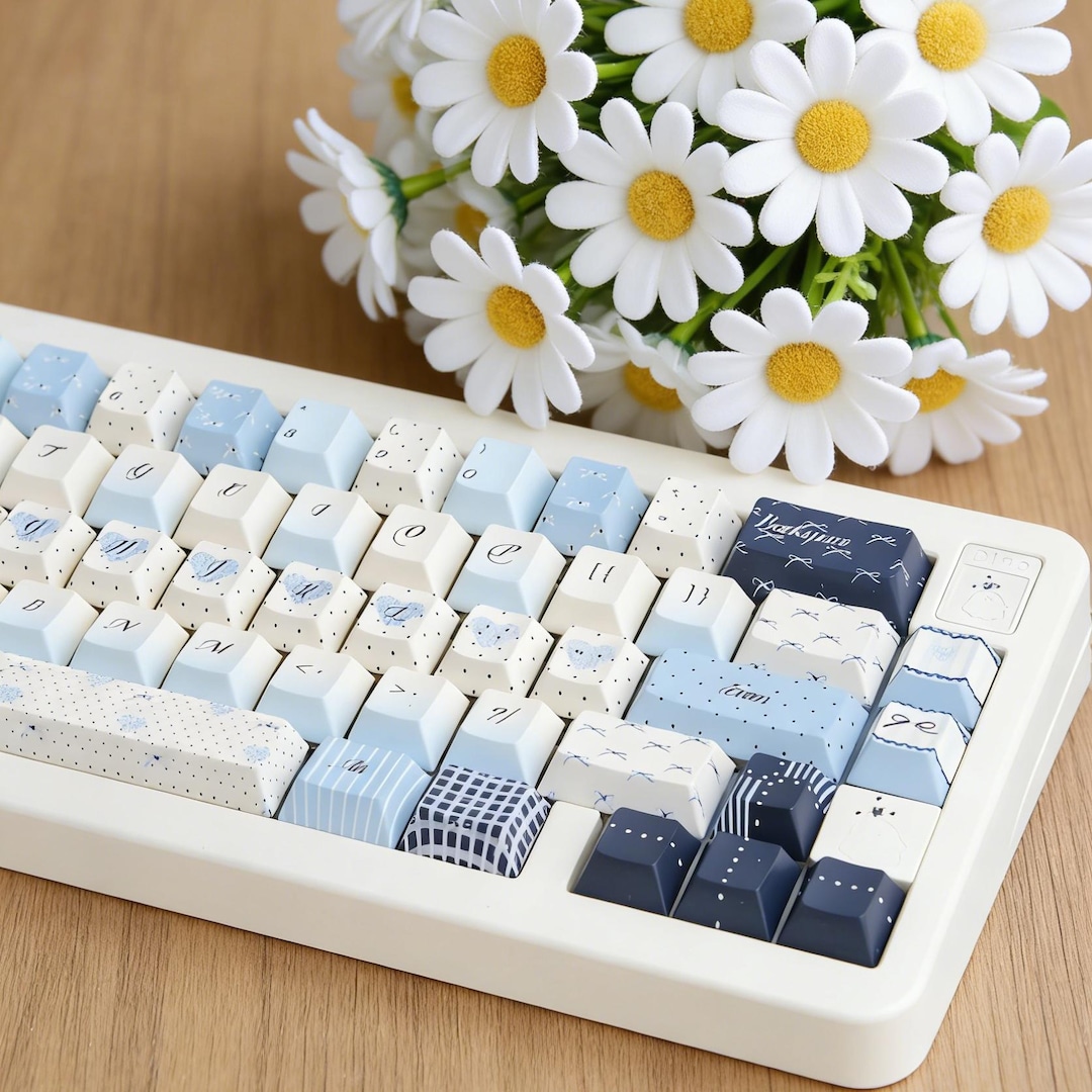 Key Cap Dot 150 Pcs Fresh Sea Salt Polka Dot Keycap Set, Cherry & SOA Profile 5 ...