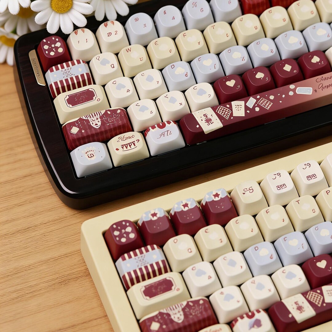 Whimsy Keyboard 130 Pcs Whimsical Circus Gaming Keycap Set,cherry & SOA Profile PBT 5 ...