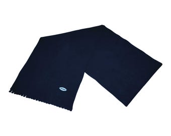 Bufanda de forro polar vintage de Lacoste / Hecha en Francia / Polartec / Azul marino oscuro / Clásico francés de los 90