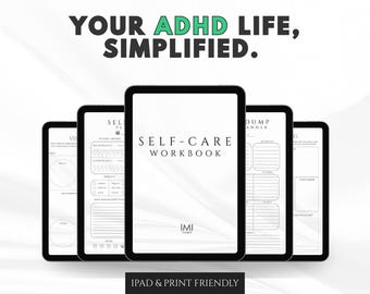 ADHD Self Care Journal PDF – Digital Daily Wellness Reflection Pages