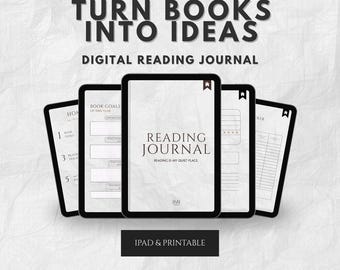 Lese Reflection Journal - Digitales Buch Log Seiten PDF