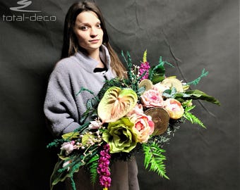 Lente herdenkingsbloemenarrangement | Elegant grafmonument