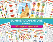 Summer Learning Worksheets | Preschool Kindergarten Math Literacy Fine Motor PDF