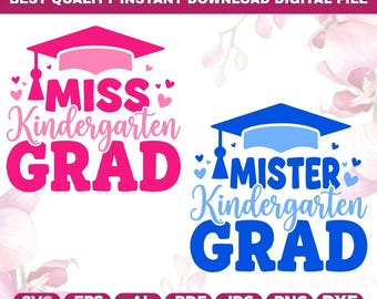 Miss & Mister kleuterschool Grad SVG PNG, meisjes kleuterschool afstuderen shirt svg, kleuterschool afstuderen svg, meisjes afstuderen shirt gesneden bestand
