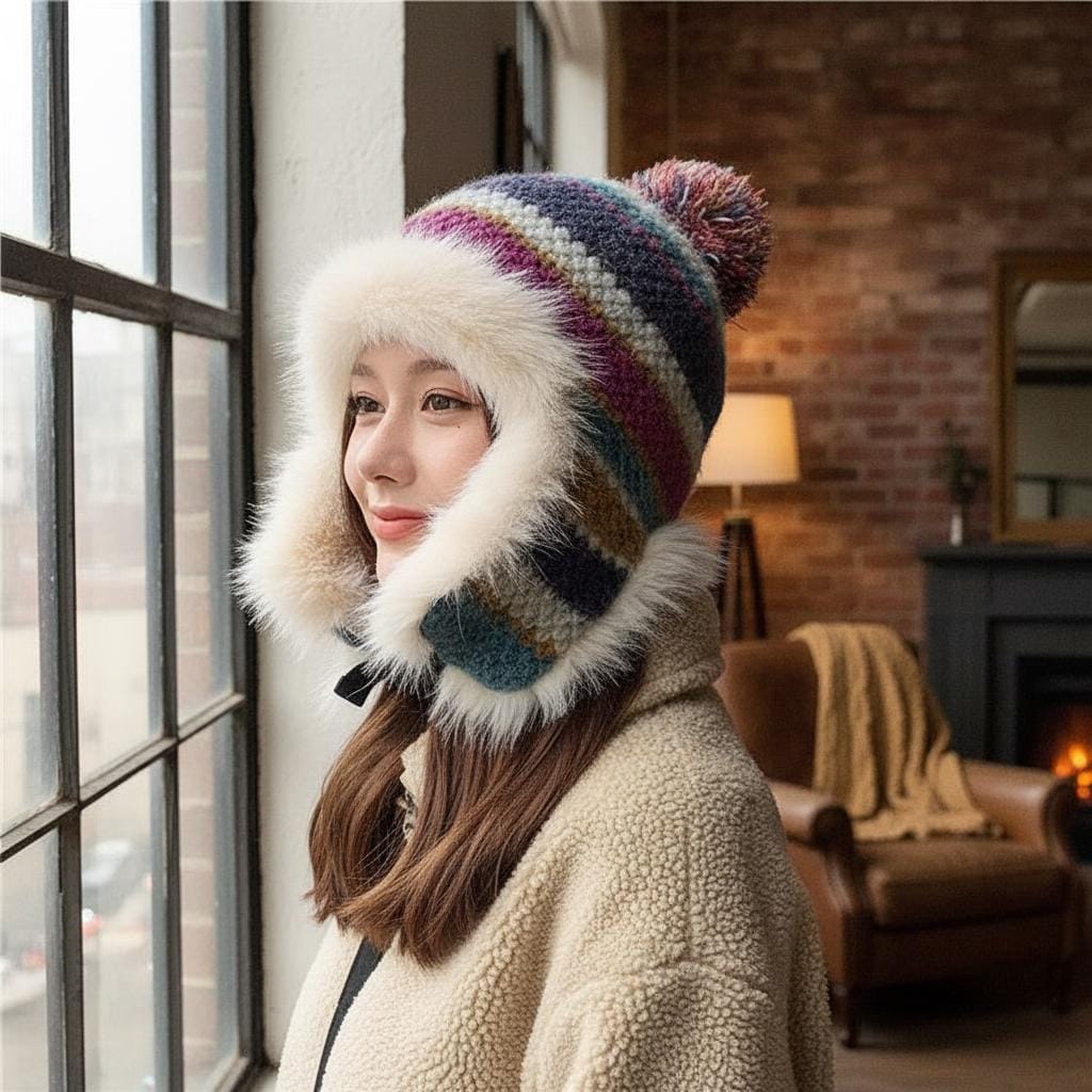 Fuzzy Ear Flap Hat - Etsy display picture 1