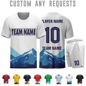 Personalized Soccer Jersey and shorts, Custom Team Name & Number, Sublimation Print