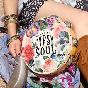 Gypsy Tambourine, Blame My Gypsy Soul, Gypsy Decor, Gypsy Soul, Boho, Festival, Tambourine