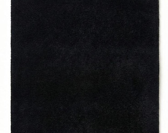 Modern Solid Black Rug, Minimalist Handcrafted Area Carpet, Elegant Home Decor Accent