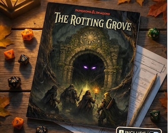 Il Bosco Putrido / Avventura nella Foresta Oscura di D&D 5e / Sessione One-Shot di Livello 3-4 / PDF digitale + Miniatura STL (ENG)