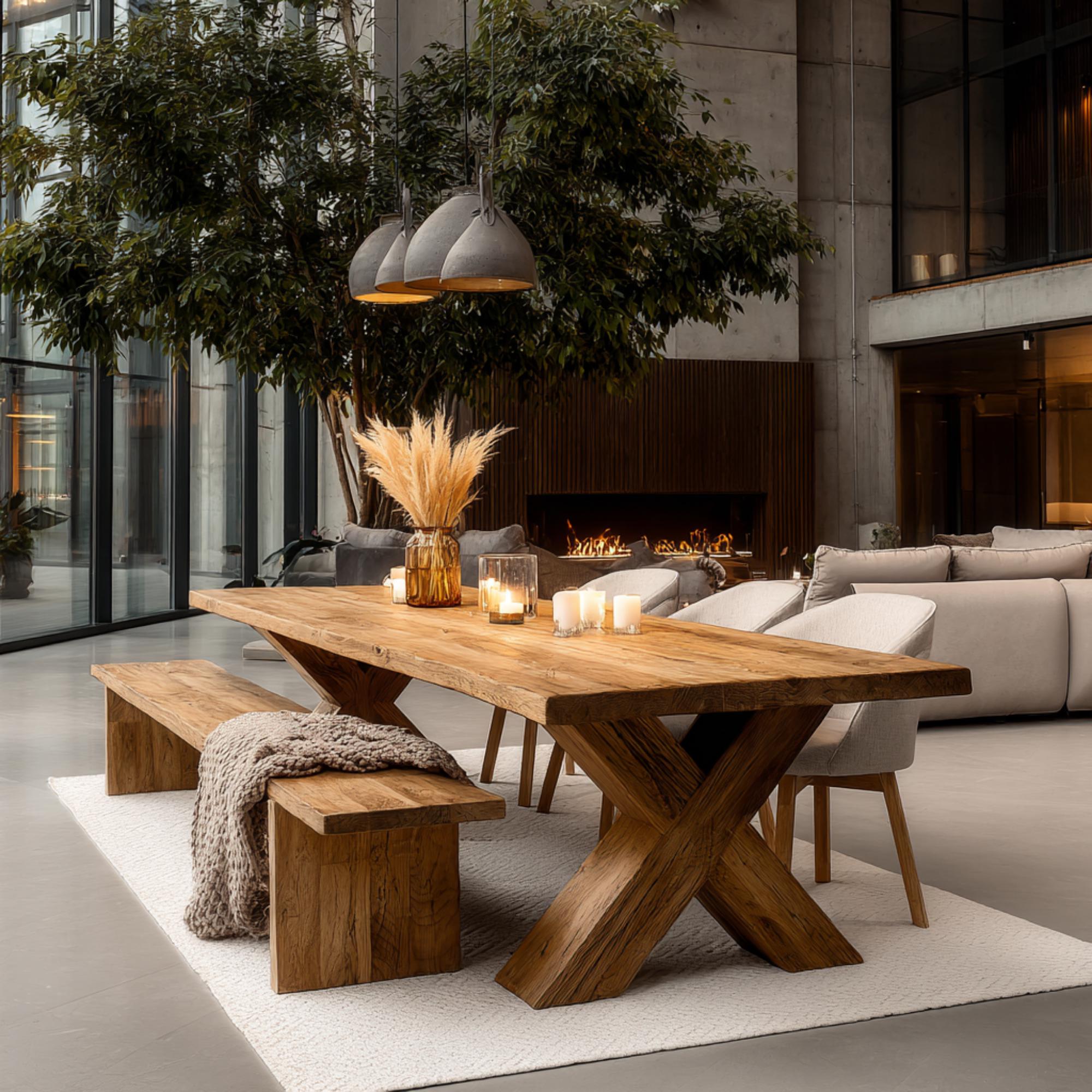 Handmade Solid Walnut Dining Table, Custom Farmhouse Wood Table - Etsy ...