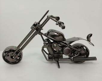 Metal Bicycle Sculpture Desk Decor Vintage Bike Figurine Gift for Cyclist