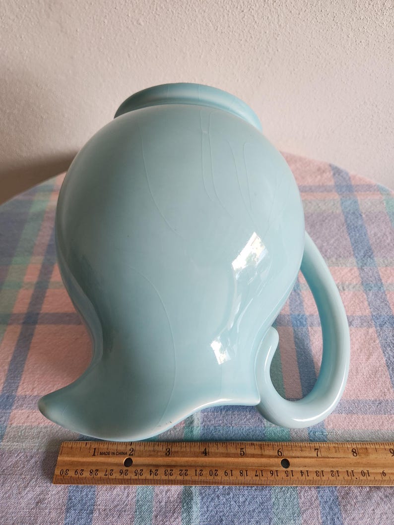Vintage Destinos S.A. Aqua Blue Ceramic Pitcher - Made in Portugal - Etsy