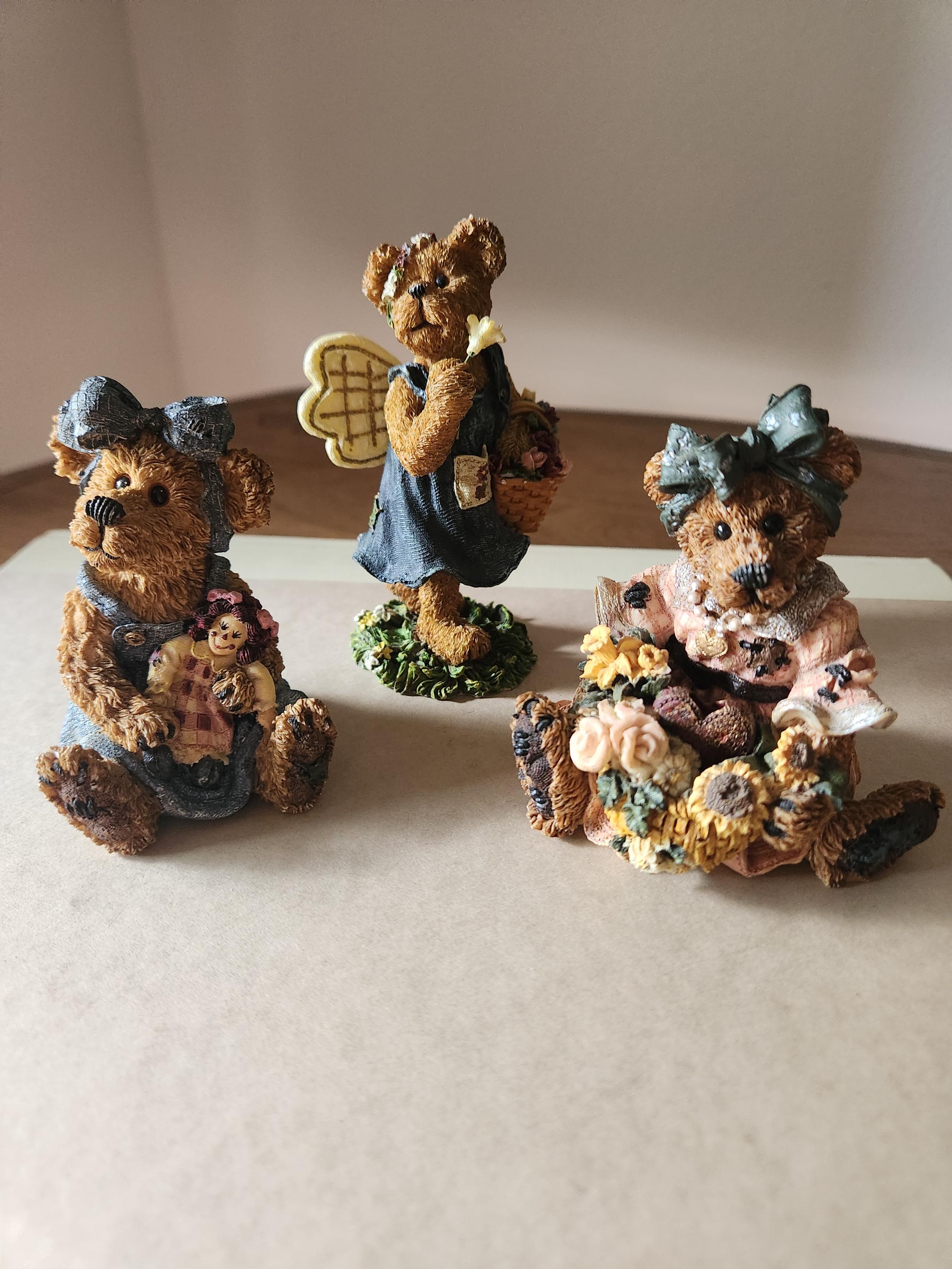 Boyds Bears ぬいぐるみ 3体セット 1995 Boyds Bears Justina Figurine – Limited Edition Sunflowers