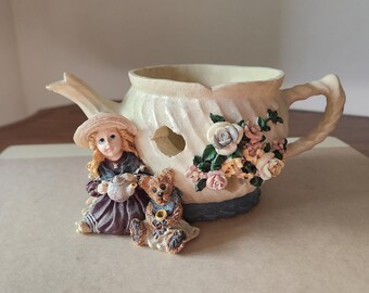 1997 Boyds Bears Yesterdays' Child "Whitney with Wilson" Tea & Candlelight Figurine #27950