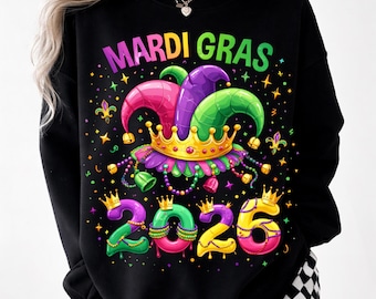Mardi Gras 2026 Jester PNG, Happy Carnival Mardi Gras, Fat Tuesday Clipart, New Orleans PNG