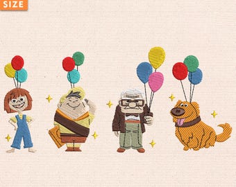 Magic Kingdom Embroidery Design, Big Balloon Movie Embroidery Design, Movie Fest Embroidery Design, Instant Download