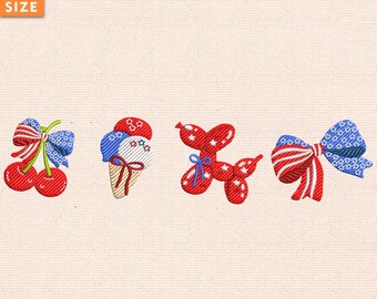USA Preppy Icon Embroidery Design, Memorial Day Embroidery Design, Land Of The Free Embroidery Design, Instant Download