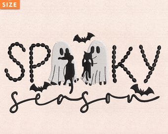 ハロウィンシーズンのゴースト刺繍デザイン、ミシン刺繍プロジェクト用ステッチファイル、即時ダウンロード