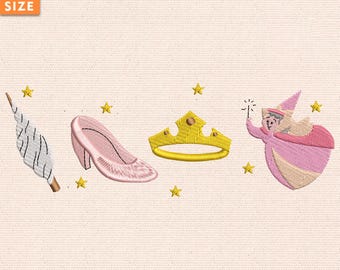 Girl Trip Embroidery Design, Magic Kingdom Embroidery Design, Princess Icon Embroidery Pattern, Princess Movie Cartoon, Instant Download