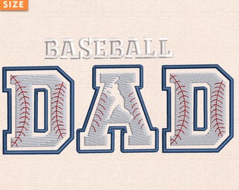 Baseball Dad Stickmuster, Spieltag Stickmuster, Vatertag Stickmuster, Instant Download