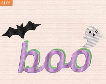 Miniatura de bordado de morcego fantasma para o Halloween, arquivo de ponto cheio para máquina de bordar com tema de outono, download instantâneo.
