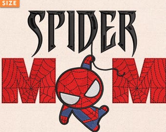 Mutter Tag Stickdatei, Spuper Mom Stickdatei, Cartoon Filme Design, Mama Cartoon Stickerei, Instant Download