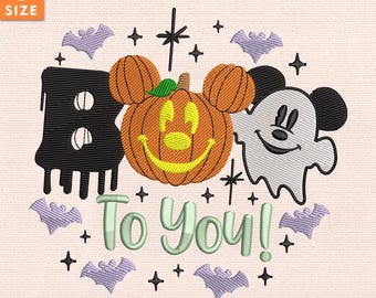 Desenho de bordado de amigos para o Halloween, arquivo de ponto cruz para festa assustadora, desenho de fantasmas e zumbis para o outono, download instantâneo