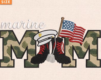 Military Mom Stickdatei, Stickdatei, Heereshetze, Heeresänger, Heeresänger, Heeresänger, Militärsammler, USA
