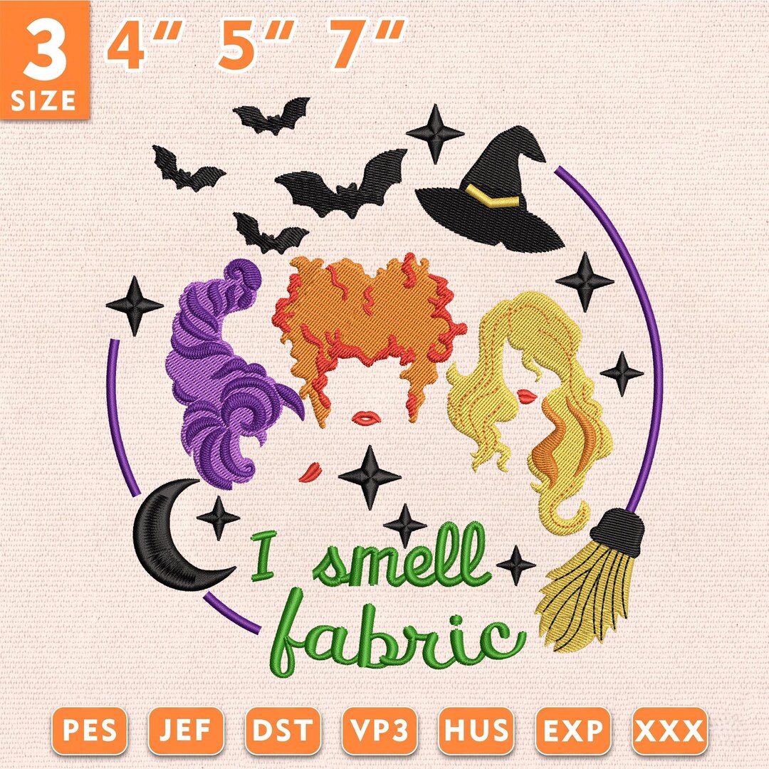Silly Witch Pattern Funny Witch Embroidery Design, Spooky Season Stitch File for Halloween ...
