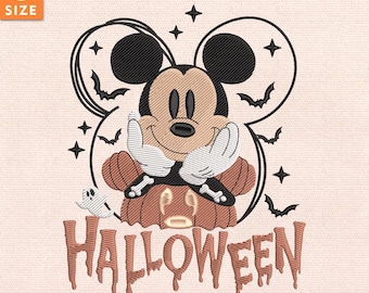Halloween Maus Kürbis Stickdatei, Spooky Geist Stickmuster, Halloween Stickdatei, Halloween Stickdatei, Instant Download