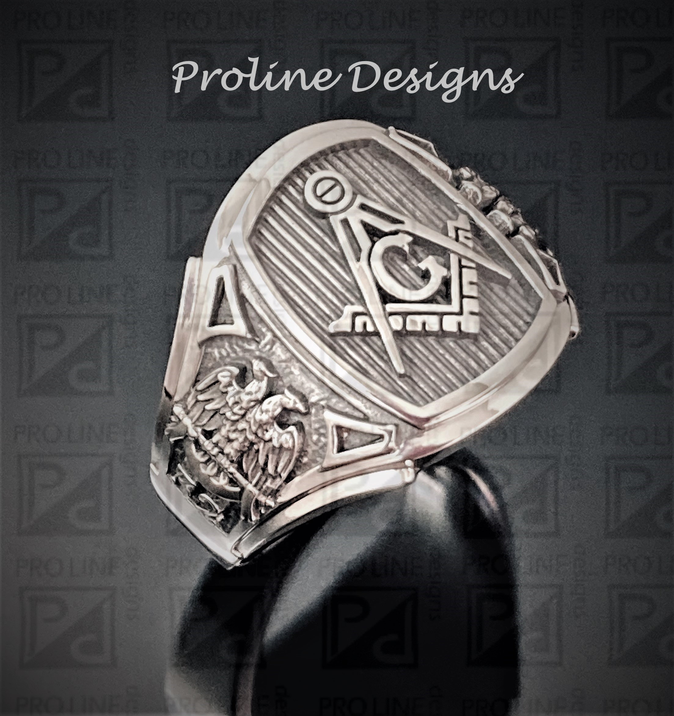 Silver Scottish Rite Rings Masonic Scottish Rite Ring for Men in Sterling Silver ~ Band Style 026s ...