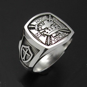 Knights Templar Ring in Sterling Silver Style 017 - Etsy