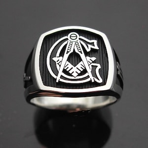 Masonic Ring in Sterling Silver ~ Style 003B