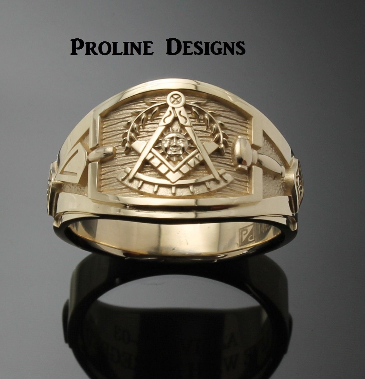 Masonic Ring 925 Sterling Silver Square & Compass Double-Headed Eagle 32  Freemasonry Sacred Masonic Geometry