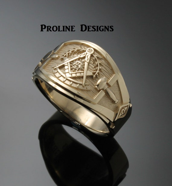 Buy Rinspyre Men's Stainless Steel Master Mason Ring Vintage Freemason  Masonic Symbol Biker Band Gold Size 11 at Amazon.in