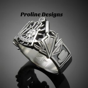California Past Master Masonic Ring in Sterling Silver ~ Style 001CP - Etsy