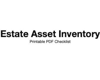 Inventario de activos inmobiliarios / PDF imprimible / Seguimiento de propiedades y cuentas