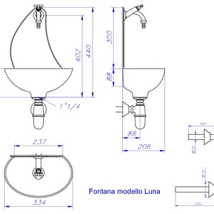 Luna Wall Fountain – Aluminum Garden Fountain with Brass Tap and Siphon | Made in Italy | Outdoor Wall Fountain image 4