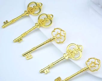 Set of 5 Gold Keys for Ochún: Protection, Love, Prosperity Talisman