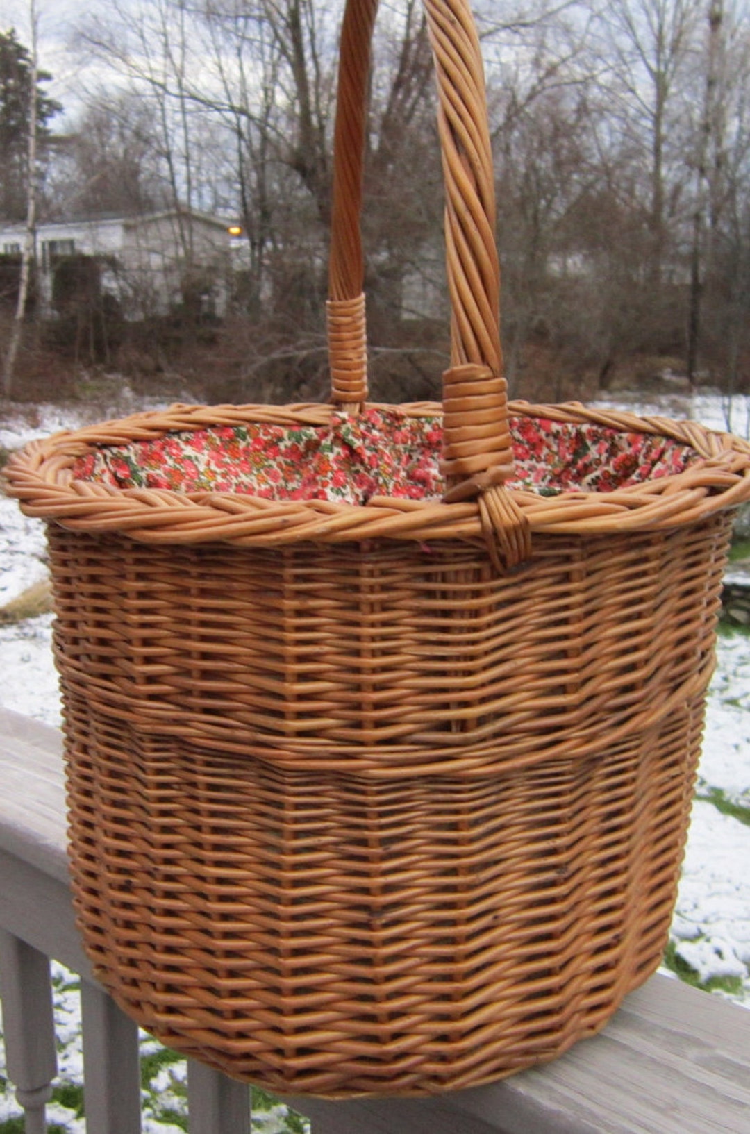 Vintage Knitting Basket Sewing Basket Ironing Basket Etsy