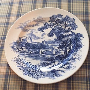 Wedgwood Transferware Enoch Blue  Countryside Dinner Plate