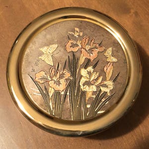 The Art of Chokin 24k Gold Edged Covered Trinket Box