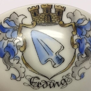 Porcelain Demitasse Cup Bayreuth Rosental Langenthal Limoges  Erding Germany Coat of Arms