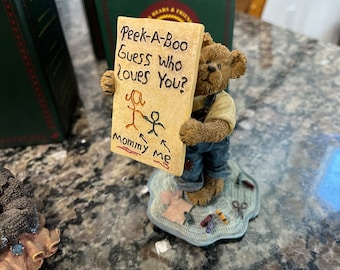 Boyds Bears and Friends Bearstone Lil Tot...Guess Who Loves You Figurine Style #82529 Mothers day