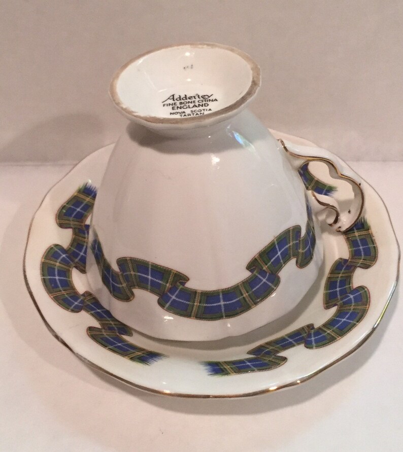 Royal Adderley Nova Scotia Cup and Saucer Footed