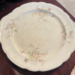 French Sexton China Cake Plate Teahouse Rose China